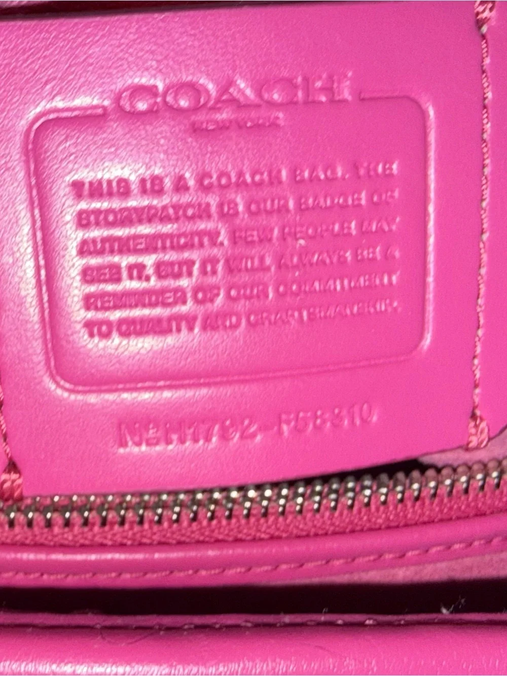 Coach Brown Monogram Satchel with Pink Trim and Cherry Charm
